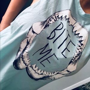🦈  Shark week cut off tank top shirt